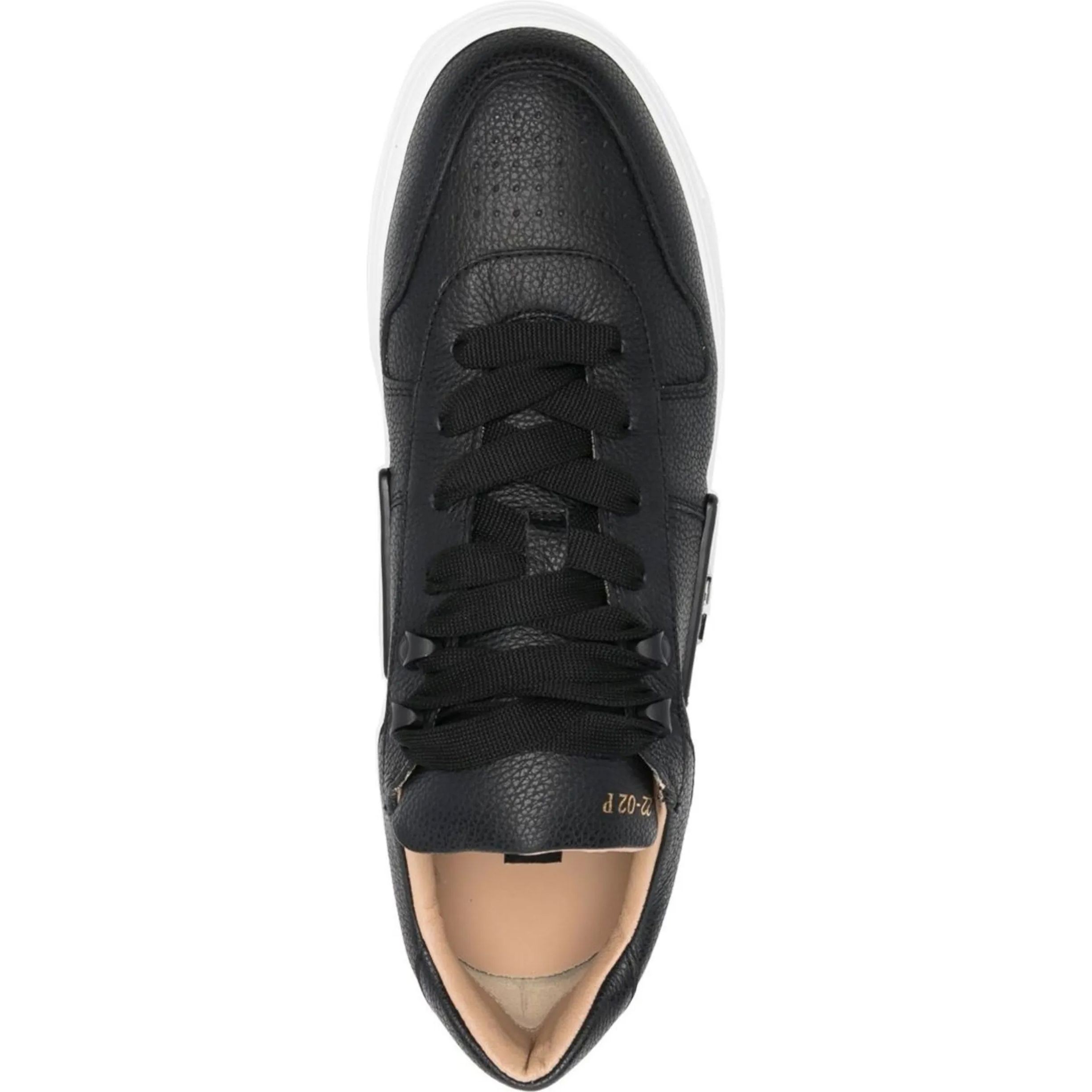 PHILIPP PLEIN Sportiniai bateliai vyrams, Juoda, Lo-top sneakers phantom 4