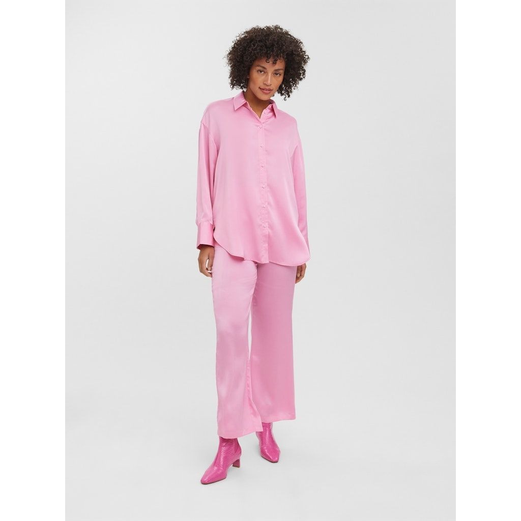 VERO MODA Marškiniai moterims, Rožinė, VMRIE OLI LS OVERSHIR 4