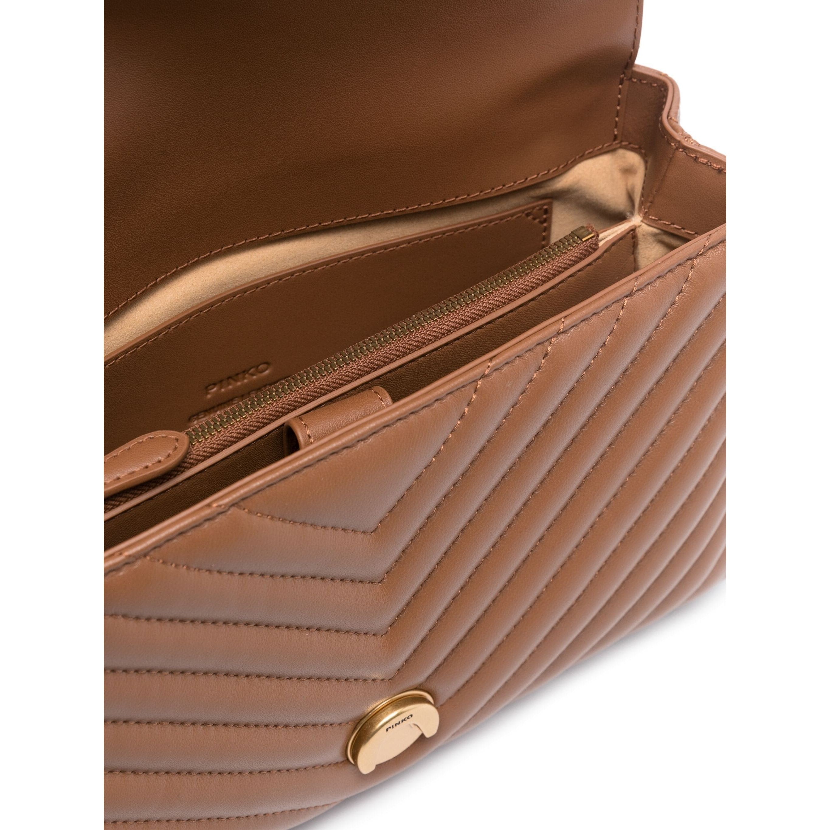 PINKO Pirkinių krepšys moterims, Ruda, Love lady puff tote bag 4