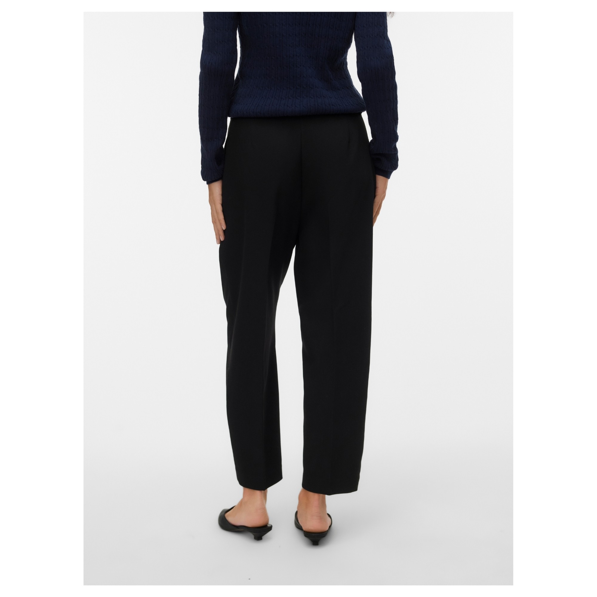 VERO MODA Kelnės moterims, Juoda, Elma barrel 2