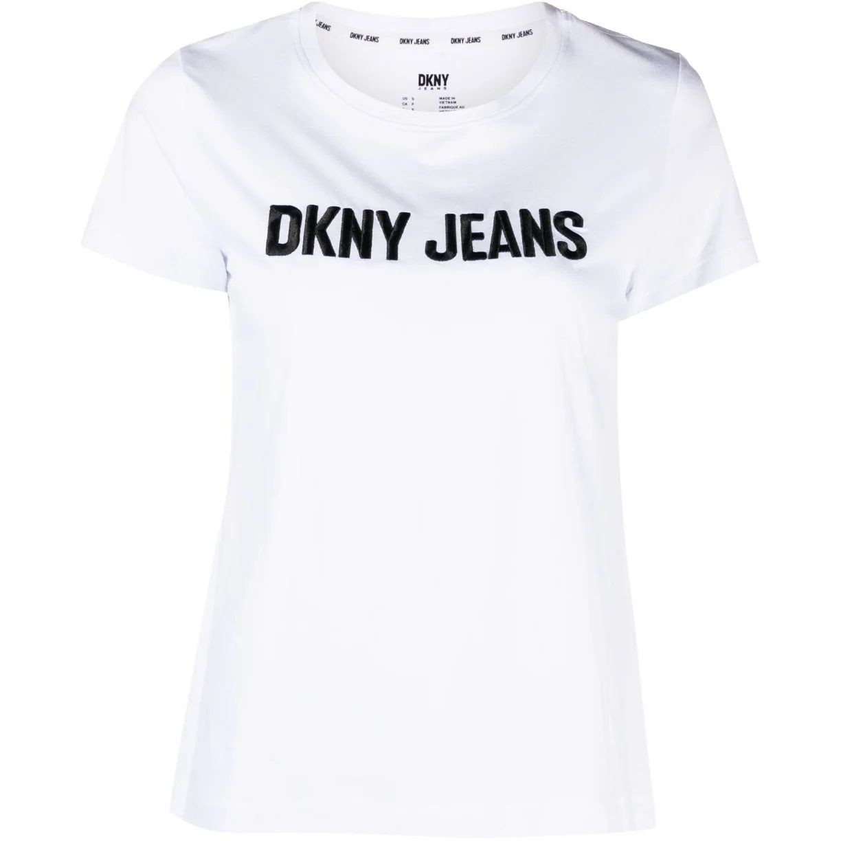 DKNY Marškinėliai trump. rankovėmis moterims, Balta, Dtm emb logo tee 1