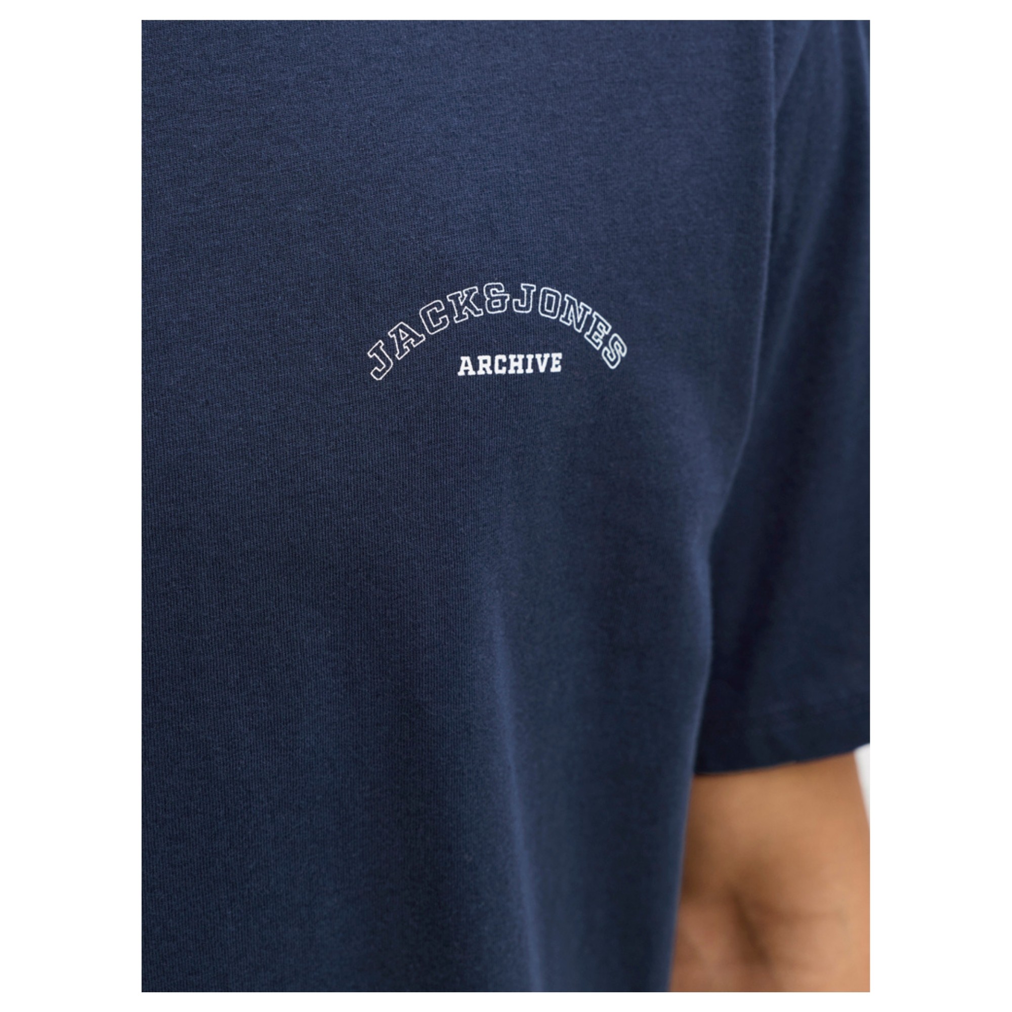 JACK & JONES Marškinėliai vyrams, Mėlyna, College logo ss 3