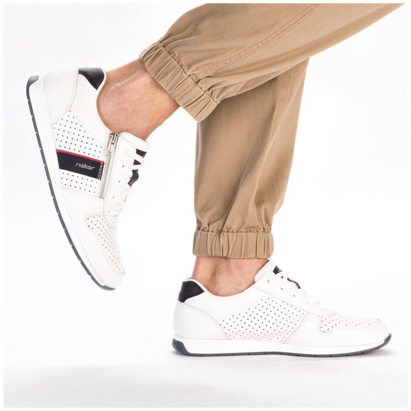 RIEKER Laisvalaikio bateliai vyrams, Balta, LEISURE 4