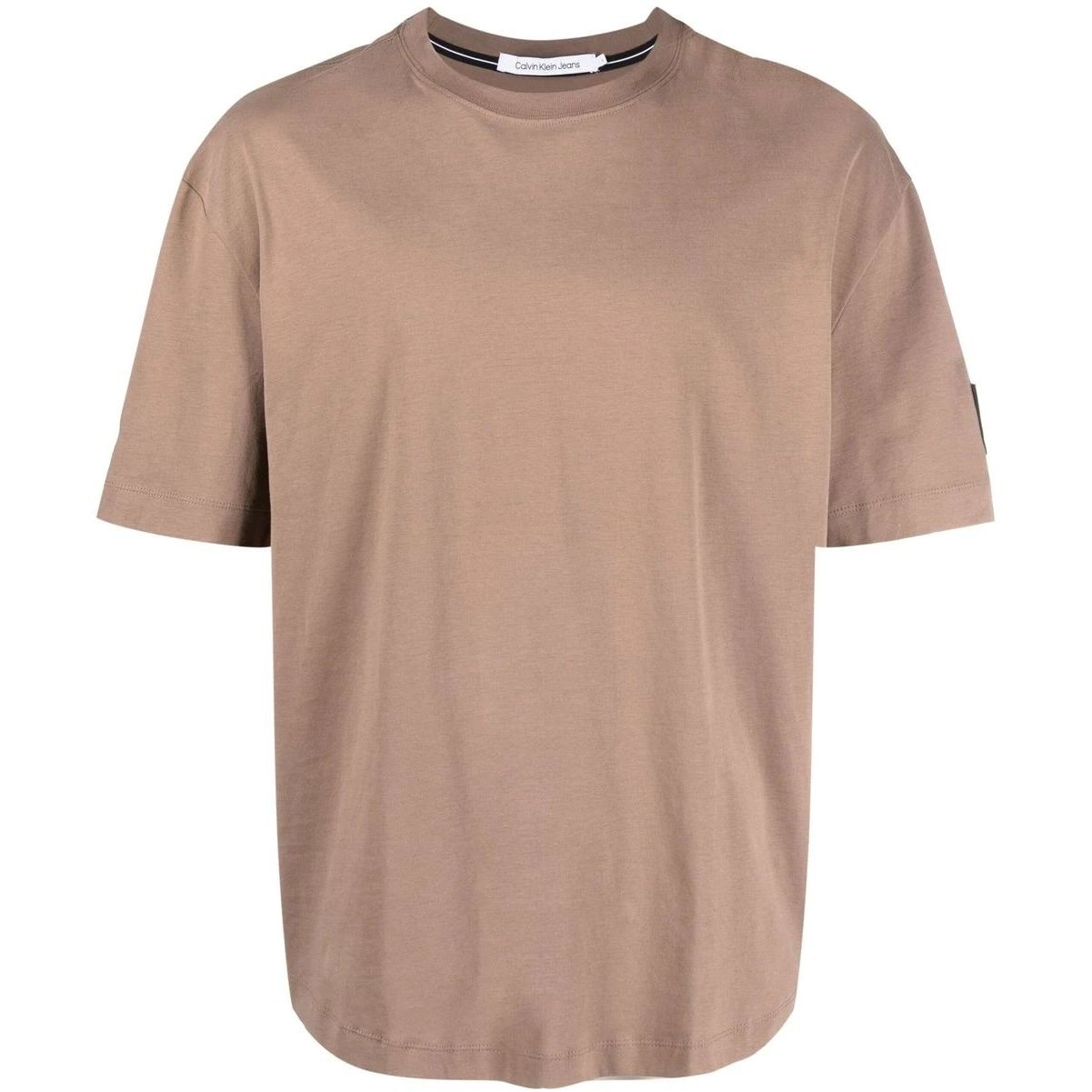 CALVIN KLEIN JEANS Marškinėliai trump. rankovėmis vyrams, Ruda, Monologo t-shirt 1