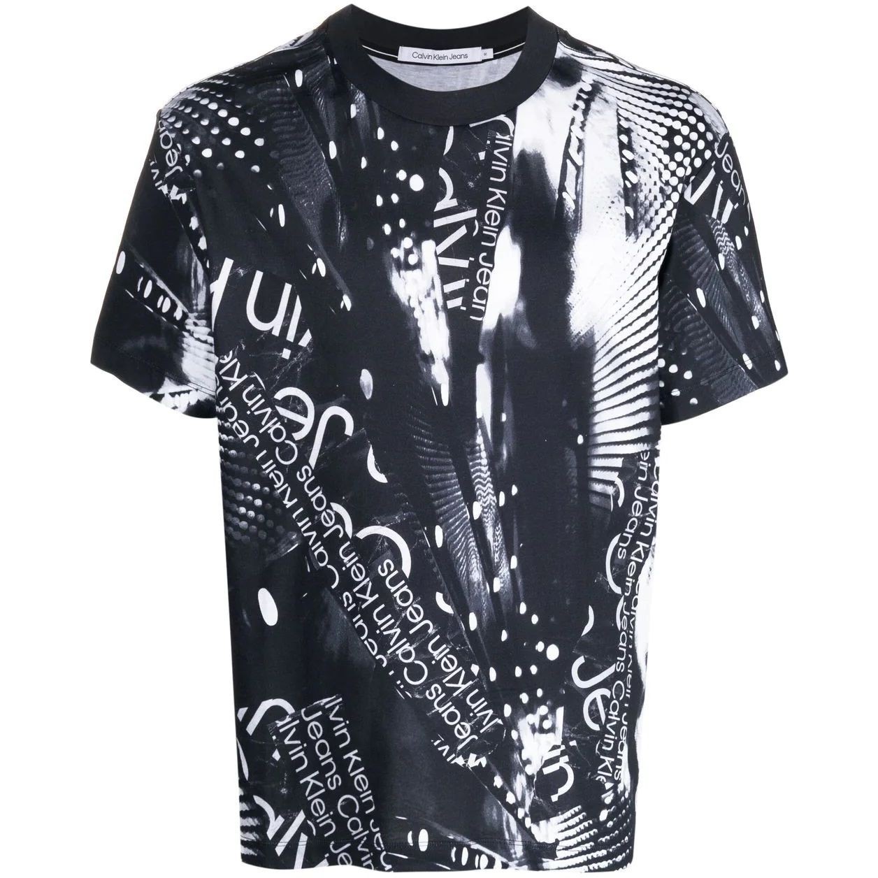 CALVIN KLEIN JEANS Marškinėliai trump. rankovėmis vyrams, Marga, Disrupted logo tee 1