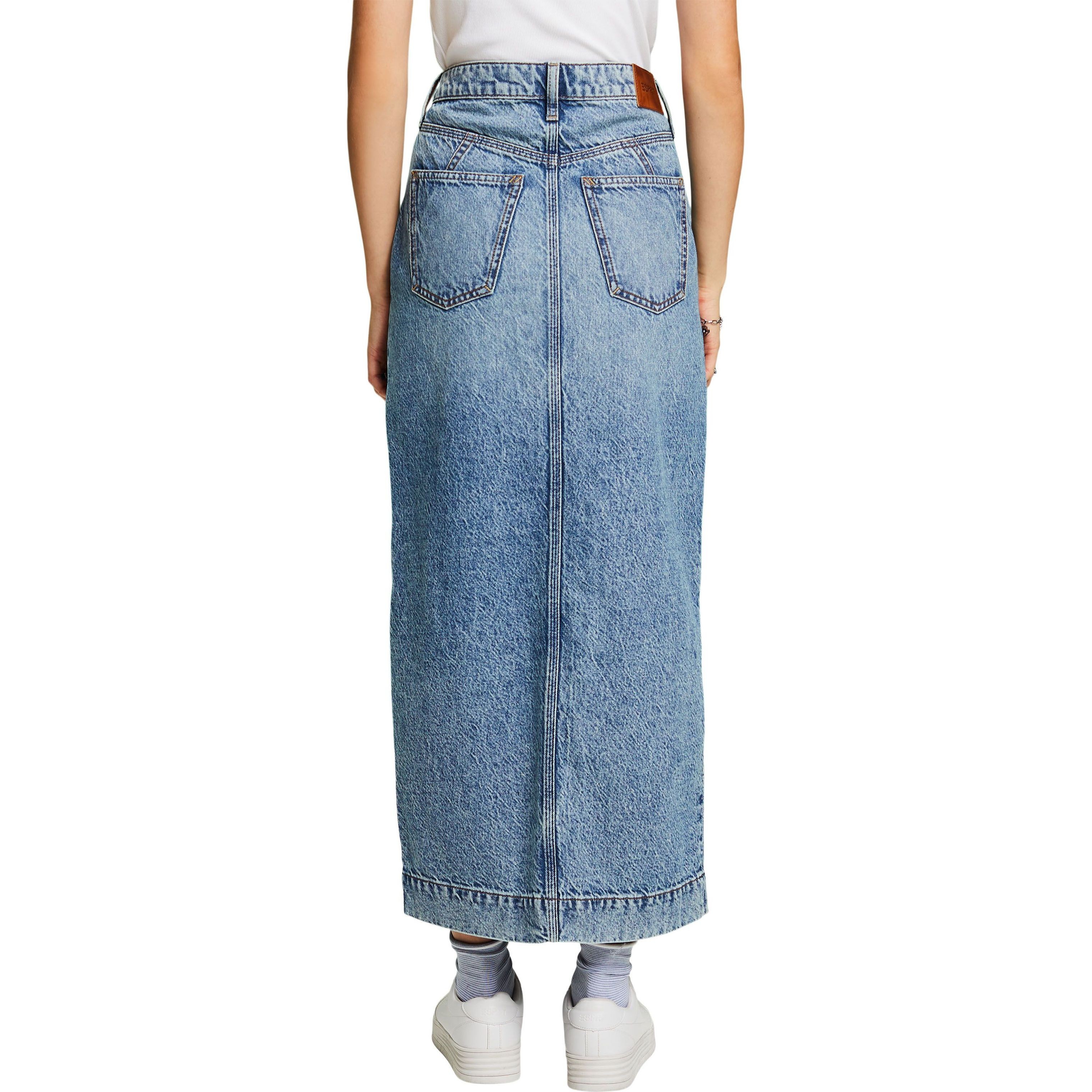 ESPRIT Maxi sijonas moterims, Mėlyna, Maxi Denim Skirt 3