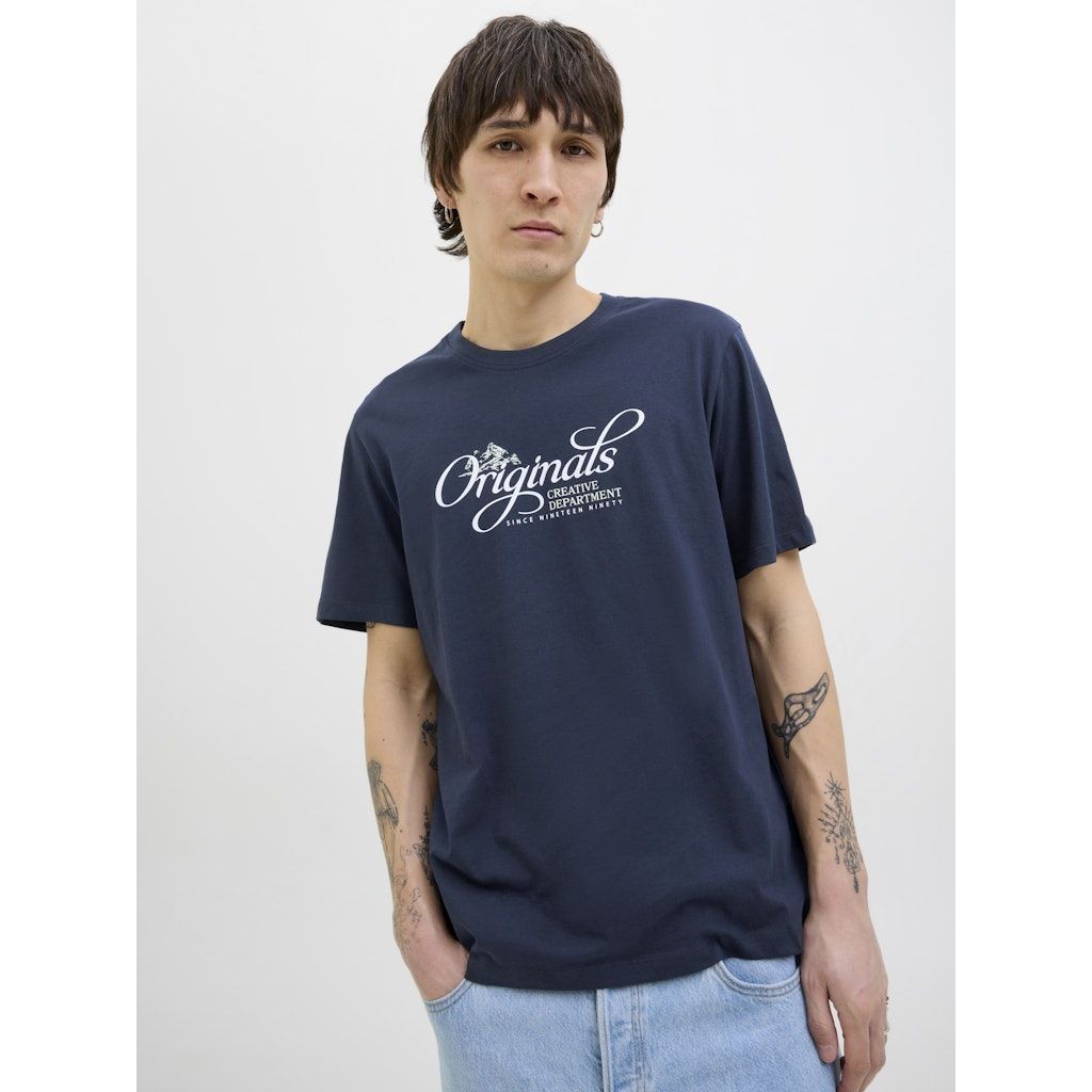 JACK & JONES Marškinėliai vyrams, Mėlyna, Star tee 4