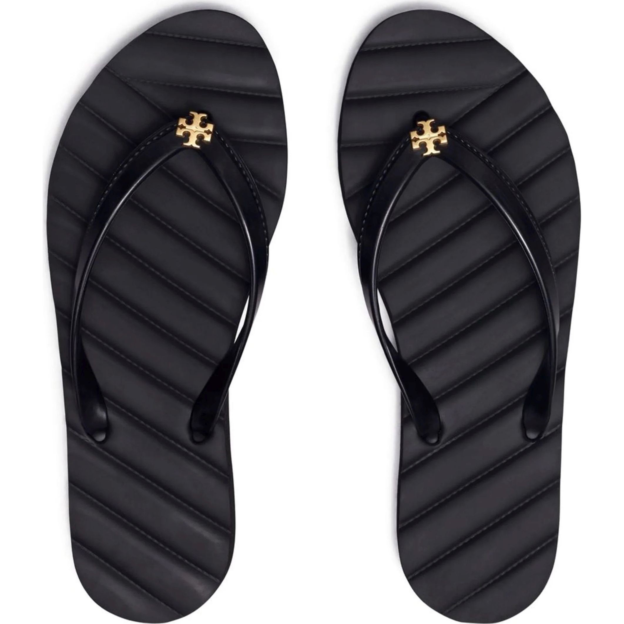 TORY BURCH Pliažo šlepetės per pirštą moterims, Juoda, Kira flip flop 3