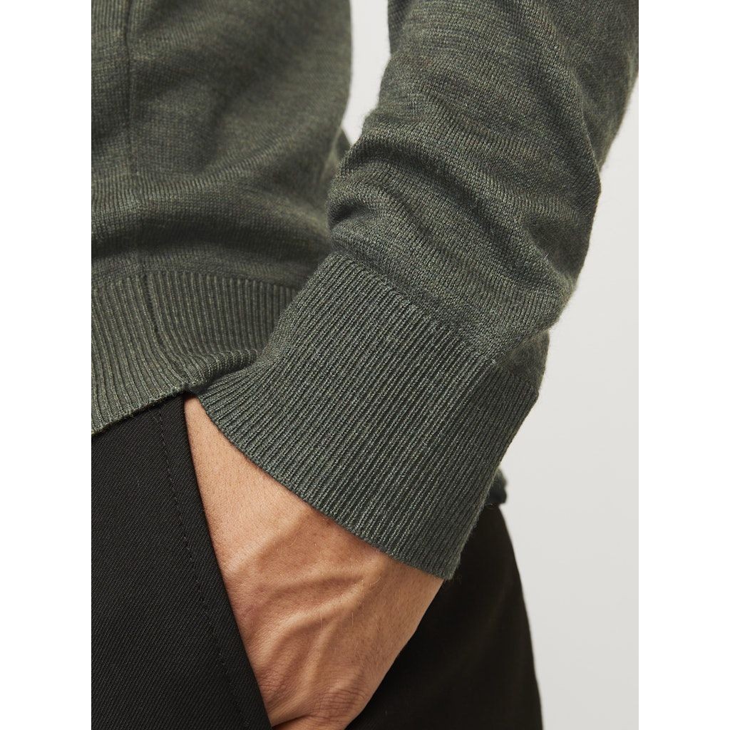 JACK & JONES Megztinis vyrams, Chaki, Merino knit crew neck 3