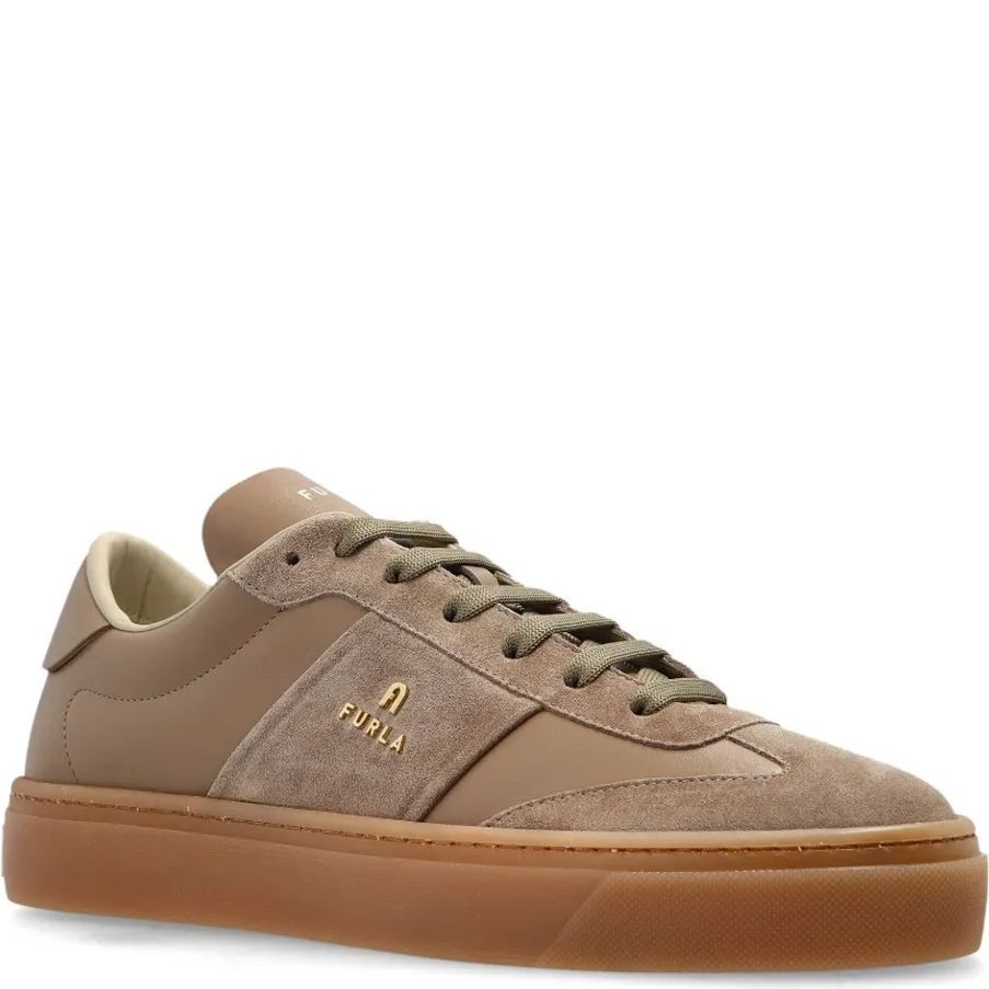 FURLA Laisvalaikio bateliai moterims, Smėlio, Furla enjoy lace-up sneaker 2