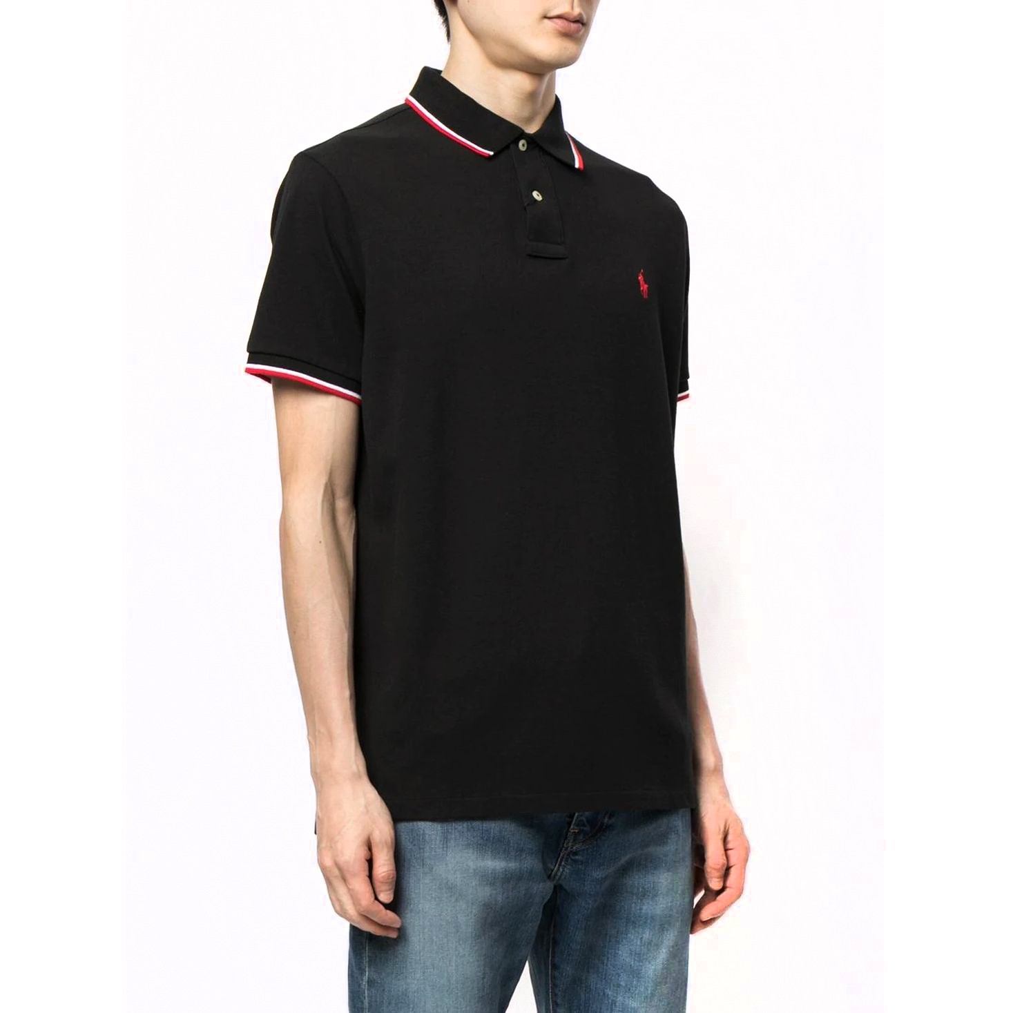 POLO RALPH LAUREN Marškinėliai vyrams, Juoda, Embroidered polo shirt 2