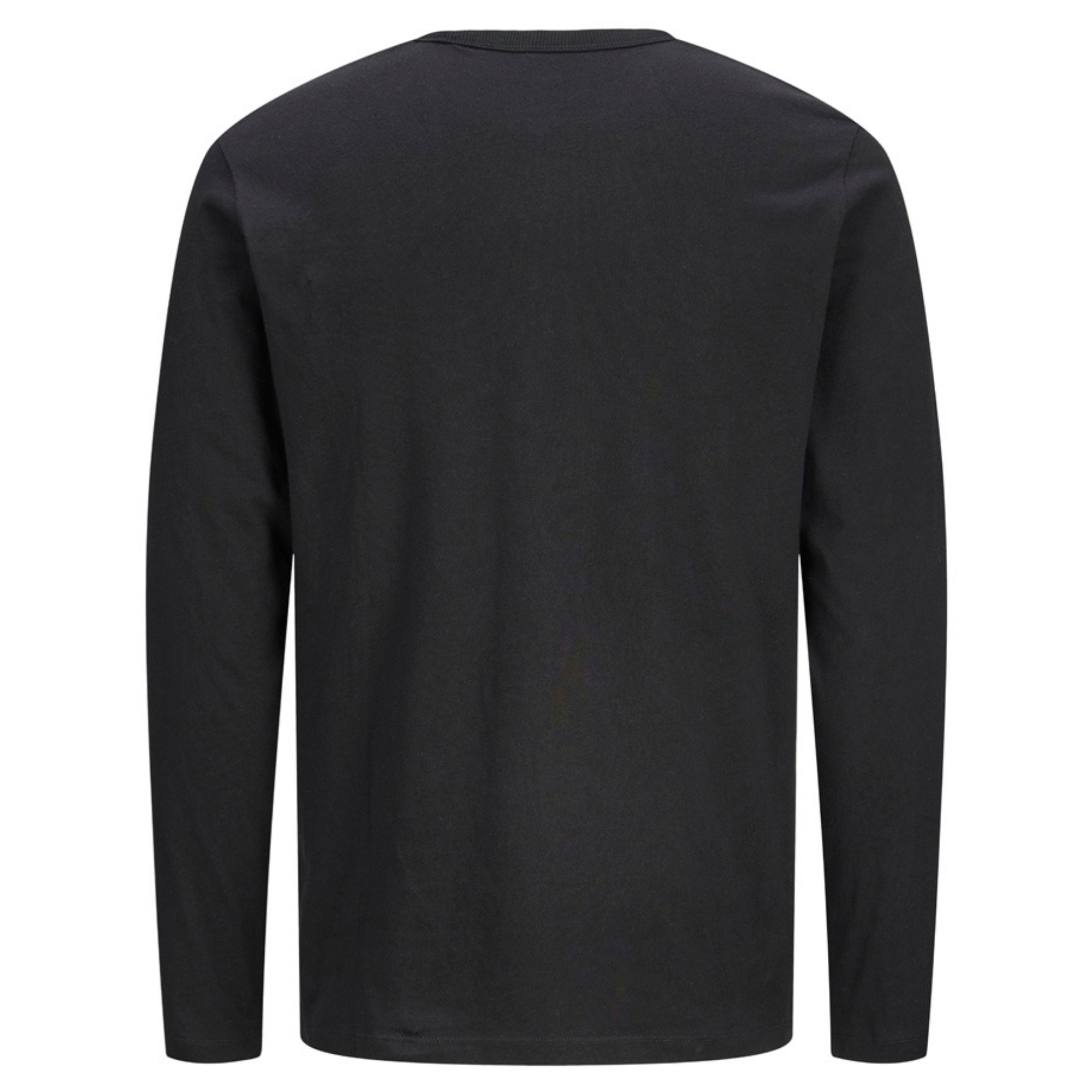 JACK & JONES Marškinėliai ilgom. rankovėmis vyrams, Juoda, College logo 2