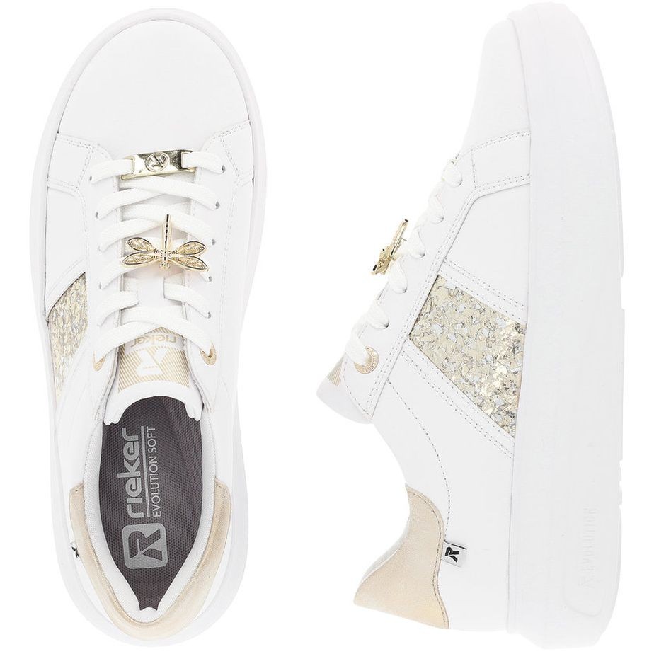 RIEKER Laisvalaikio bateliai moterims, Balta, LEISURE 11