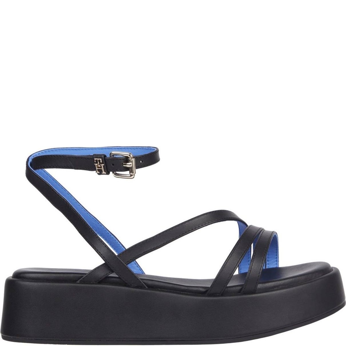 TOMMY HILFIGER Basutės moterims, Juoda, Strap platform sandals 2