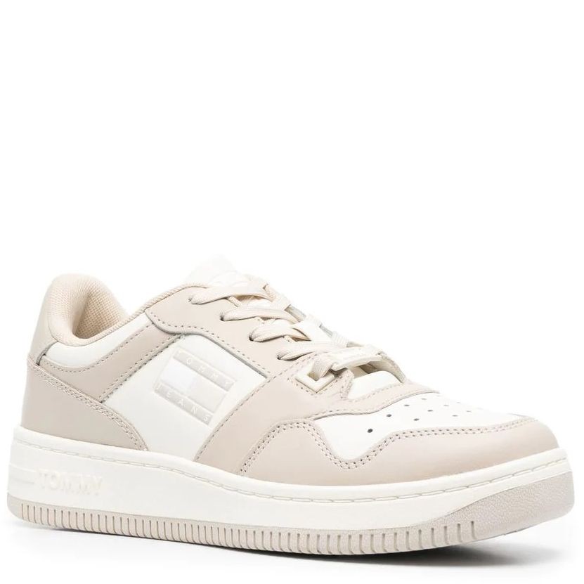 TOMMY JEANS Sportiniai bateliai moterims, Smėlio, Retro low fancy sport shoe 2