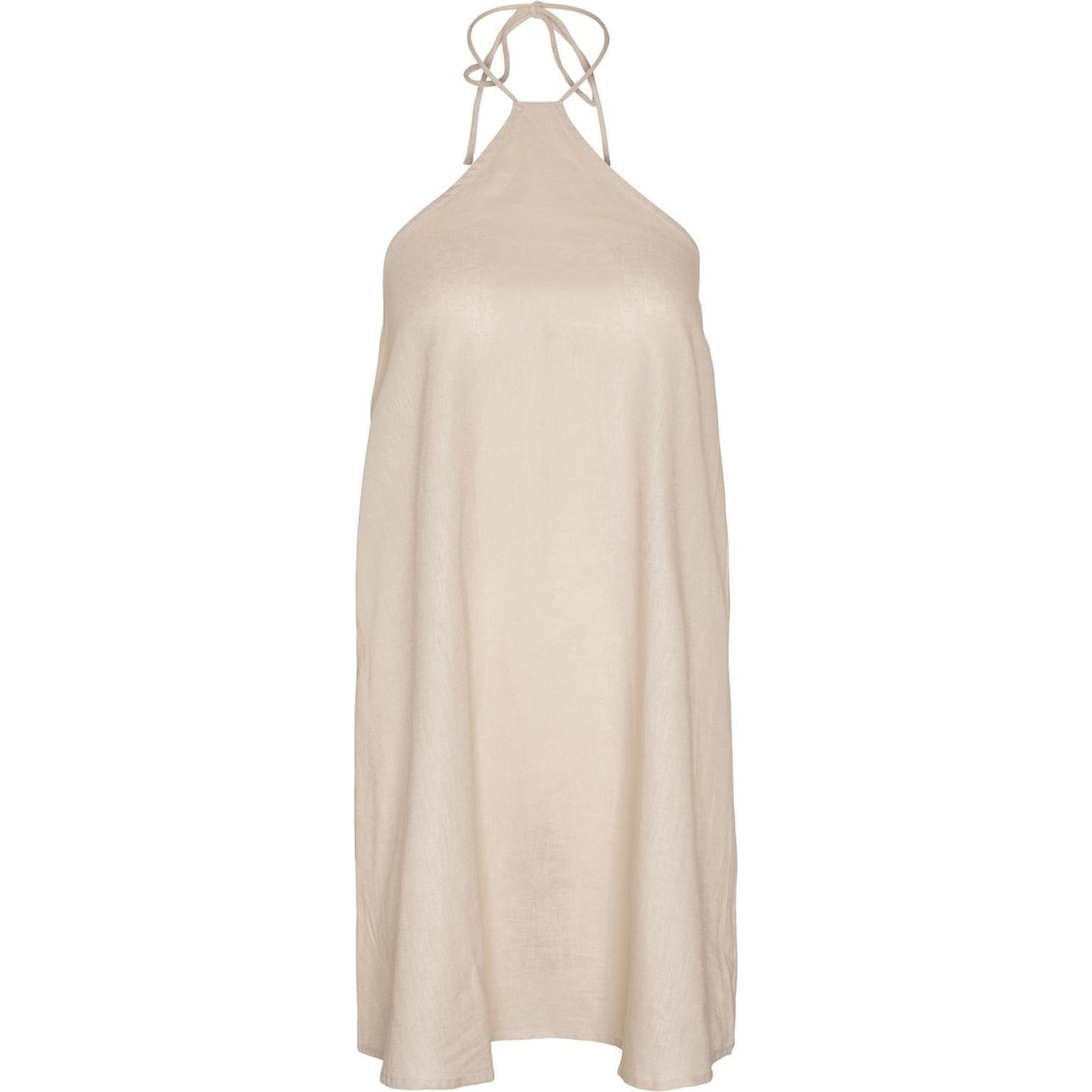 NOISY MAY Mini suknelė moterims, Smėlio, NMMOYA S/L SHORT STRA 1