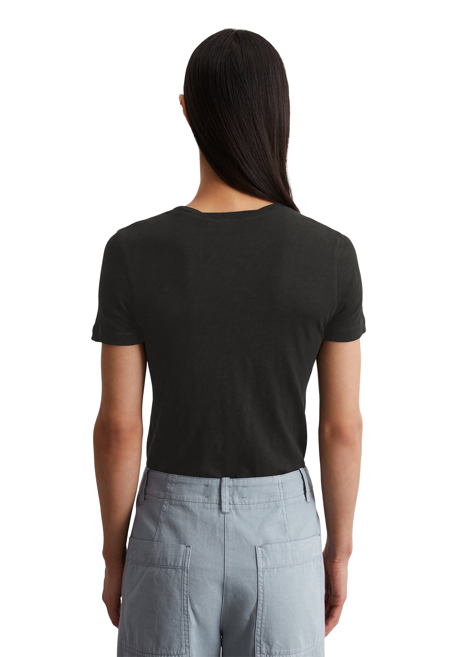 MARC O'POLO Marškinėliai trump. rankovėmis moterims, Juoda, Tshirts sh 503226151057 3