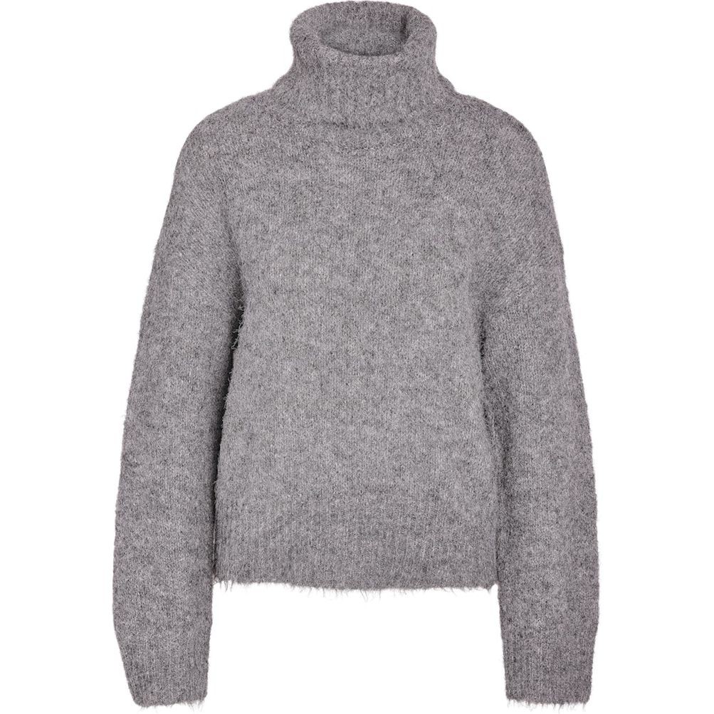 NOISY MAY Megztinis su kaklu moterims, Pilka, Sutton roll neck knit 1