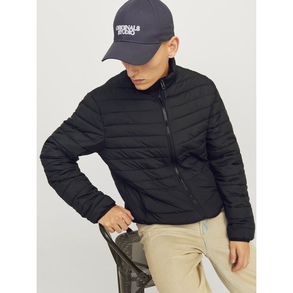 JACK & JONES Lengva striukė vyrams, Juoda, State packable puffer collar 6