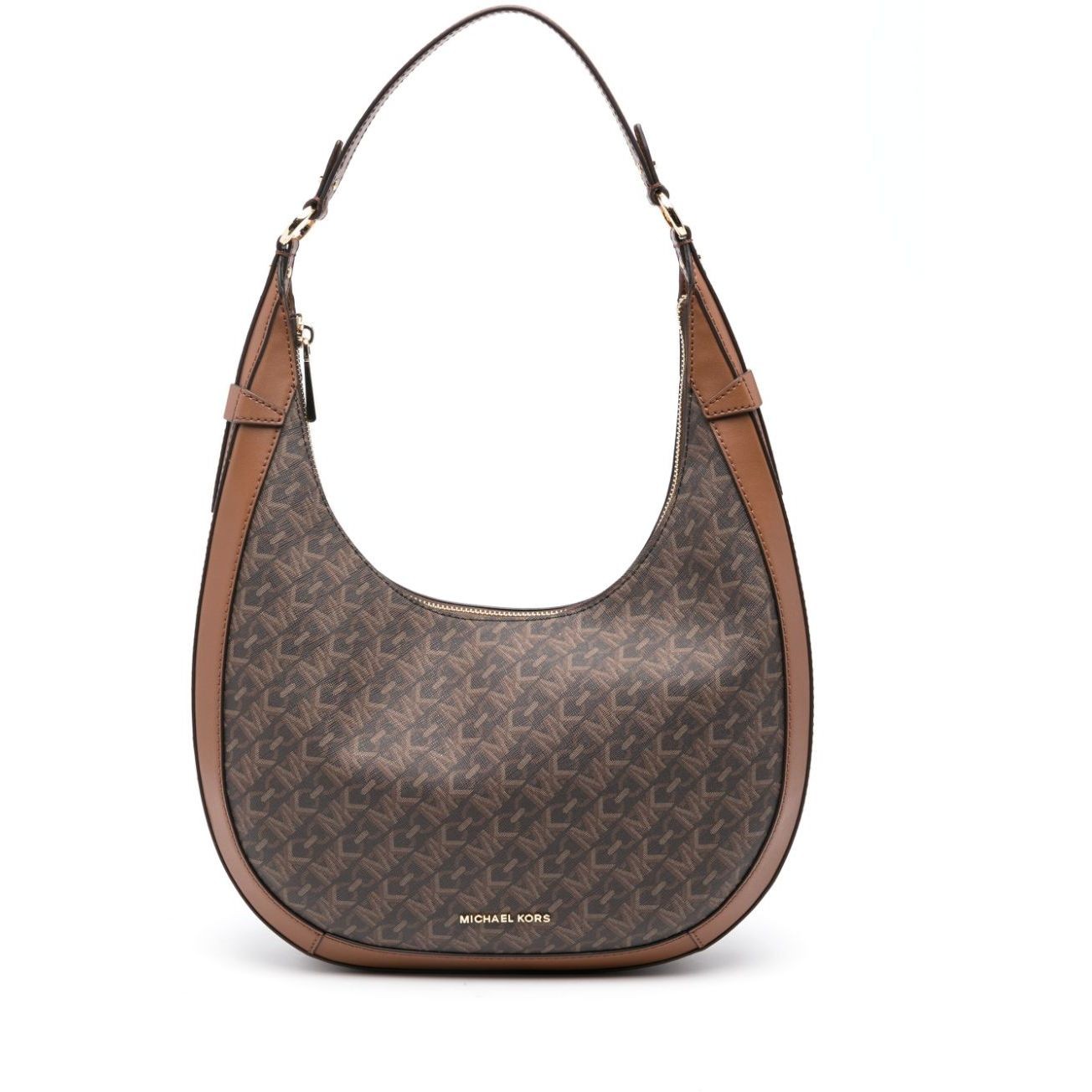 MICHAEL KORS Rankinė per petį moterims, Ruda, Lg crescent tz hobo shldr 1