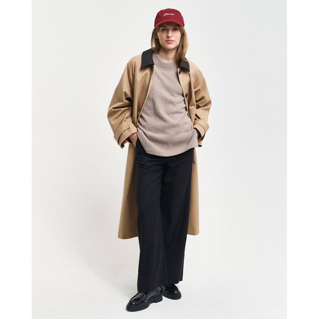 GANT Megztinis moterims, Smėlio, Herringbone detail sweater 5