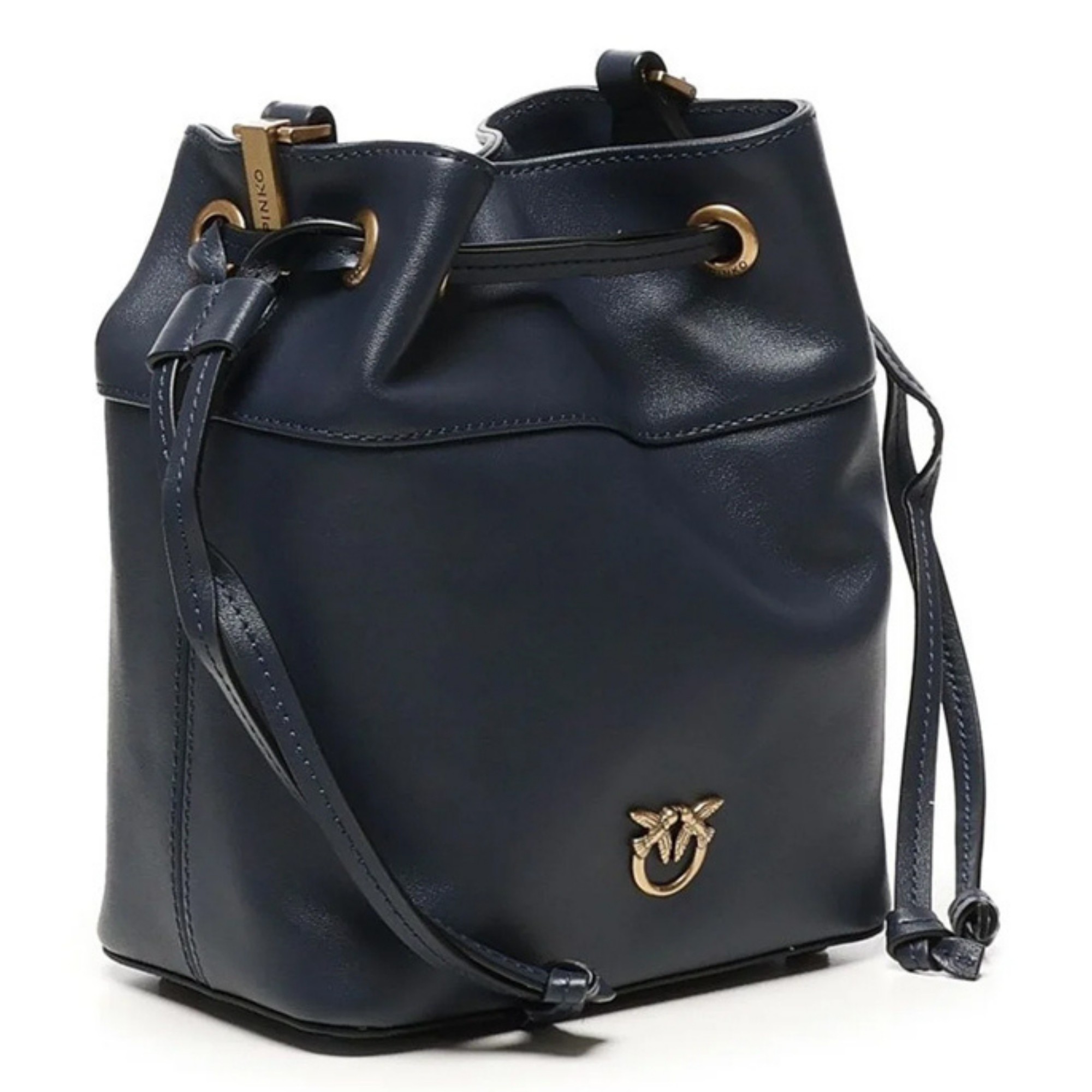 PINKO Rankinė per petį moterims, Mėlyna, Mini secchiello love birds 3