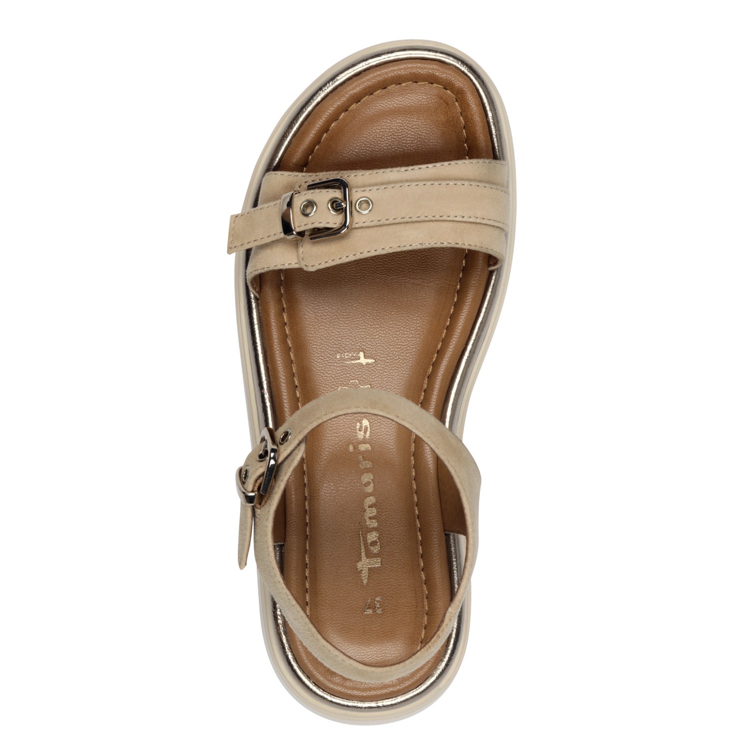 TAMARIS Basutės moterims, Smėlio, Sandals 5