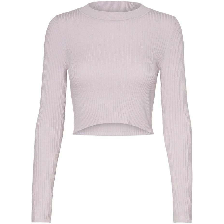 VERO MODA Megztinis moterims, Violetinė, VMGOLD RIB LS O-NECK