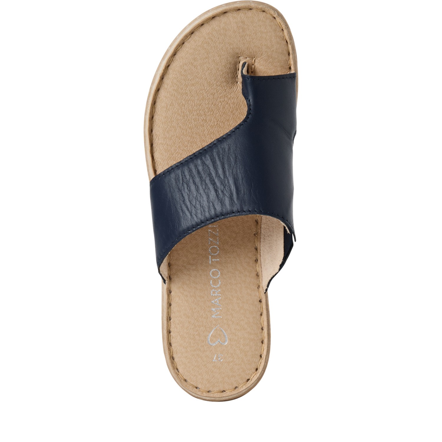 MARCO TOZZI Pliažo šlepetės per pirštą moterims, Mėlyna, Flip-Flops 5