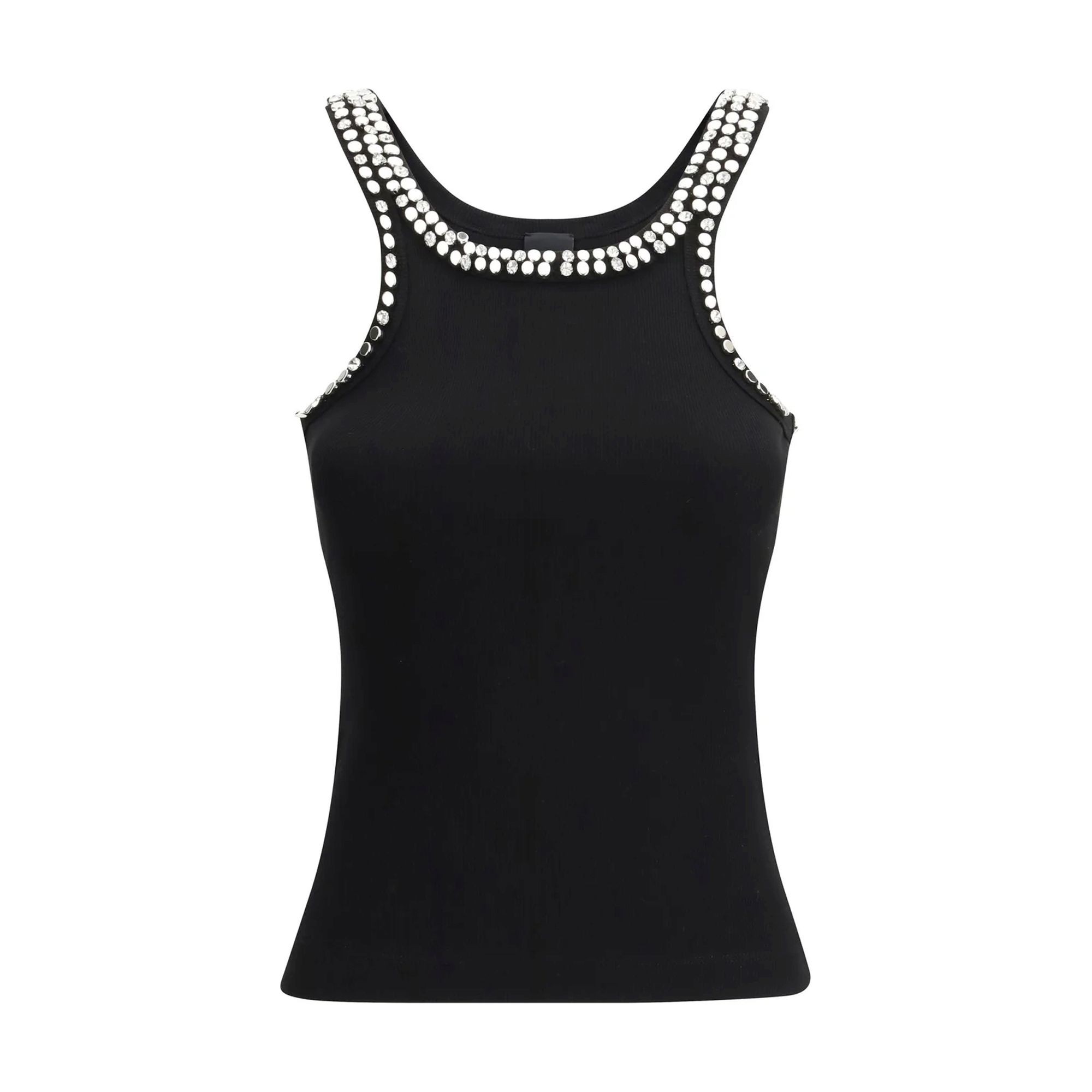 PINKO Marškiniai be rankovių moterims, Juoda, Coriandoli top tank 1