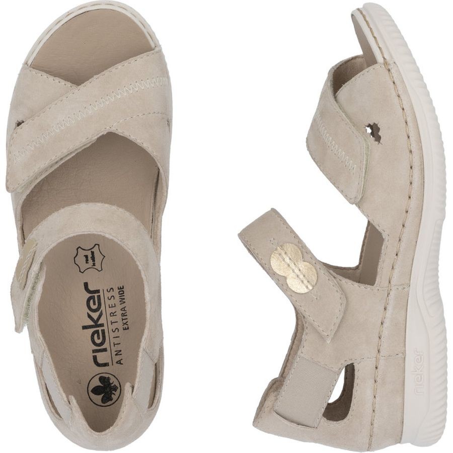 RIEKER Basutės moterims, Smėlio, Sandals 8