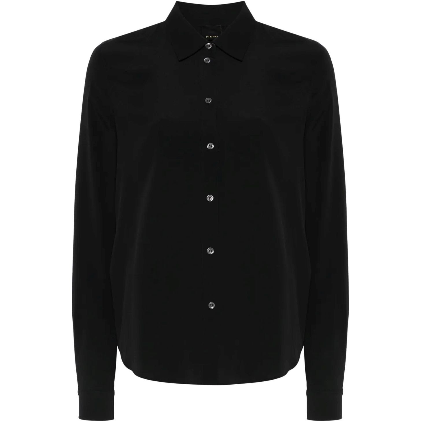 PINKO Marškiniai ilgomis rankovėmis moterims, Juoda, Crepe de chine shirt