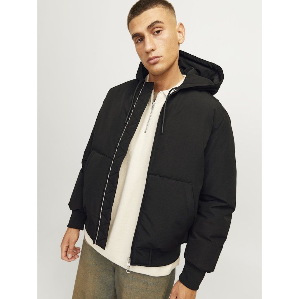 JACK & JONES Lengva striukė vyrams, Juoda, Collective bomber jacket 5