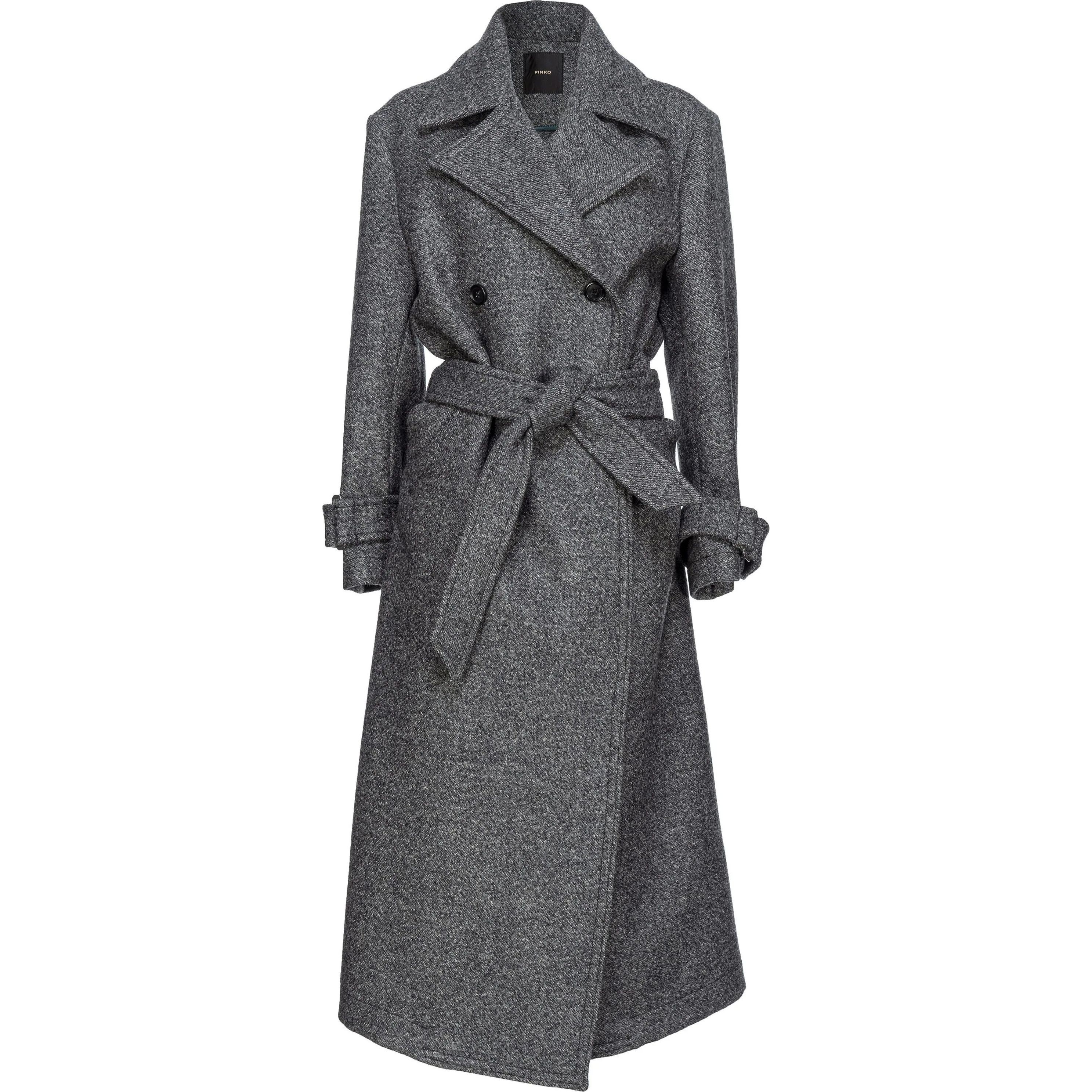 PINKO Paltas moterims, Pilka, Fastening double-breasted coat 1