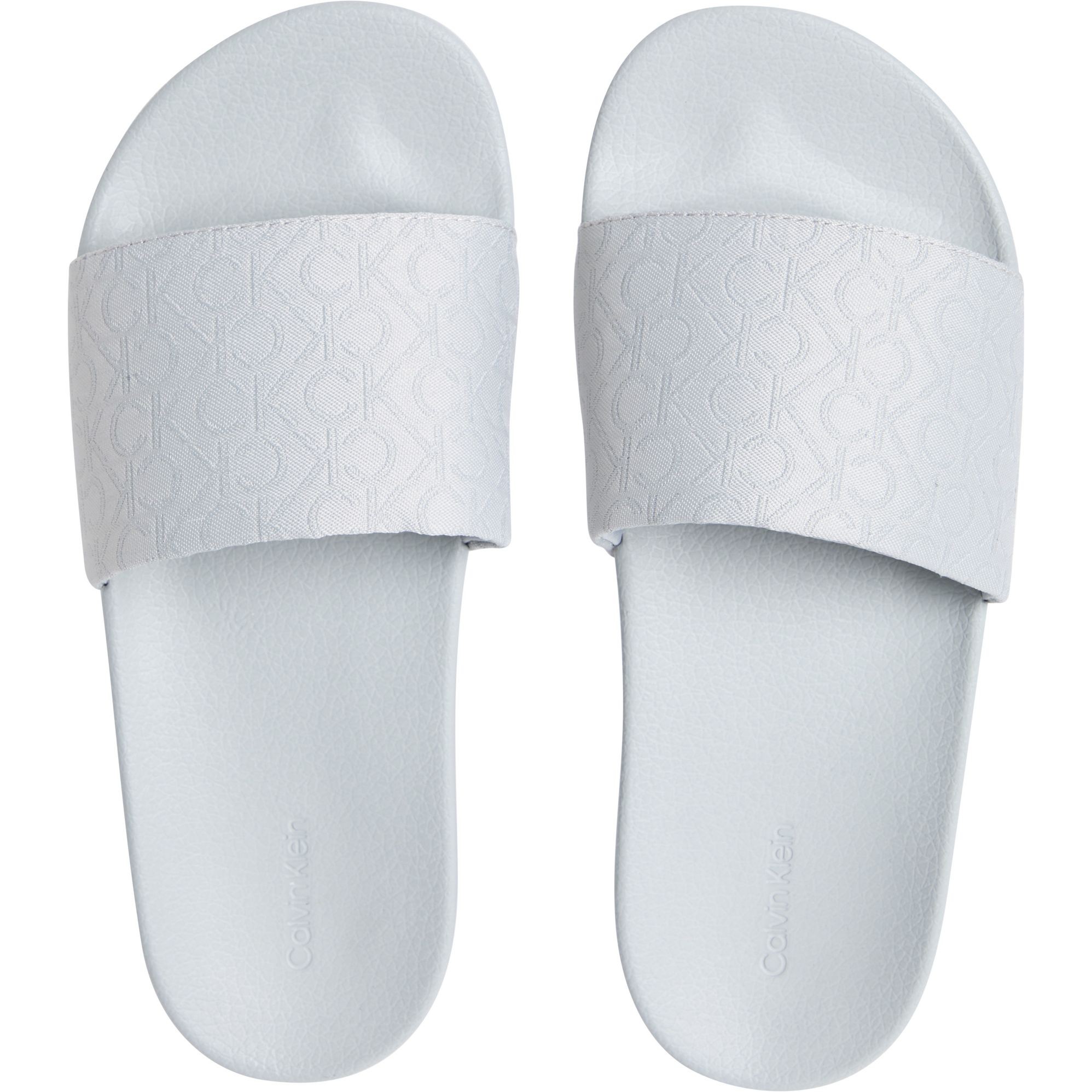 CALVIN KLEIN Guminės šlepetės moterims, Pilka, Pool slide 3