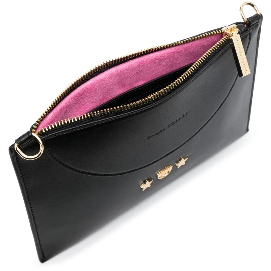 CHIARA FERRAGNI Rankinė per petį moterims, Juoda, RANGE G - GOLDEN EYE 4