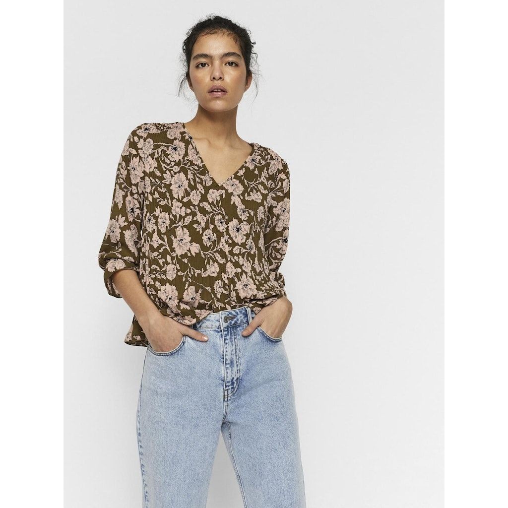 VERO MODA Palaidinės moterims, Žalia, VMVILMA 3/4 TOP WVN 2