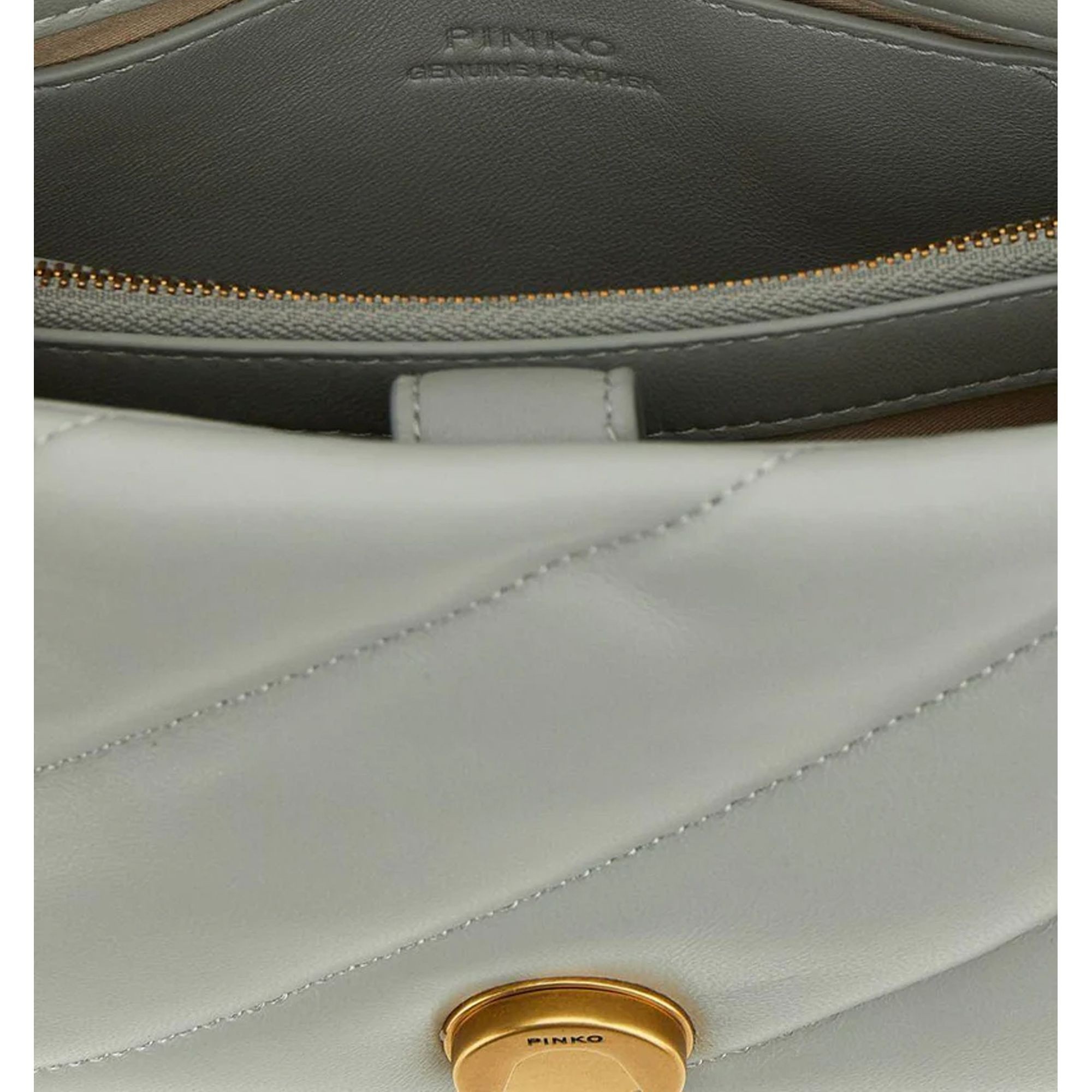 PINKO Rankinė per petį moterims, Pilka, Love puff mini cl 2