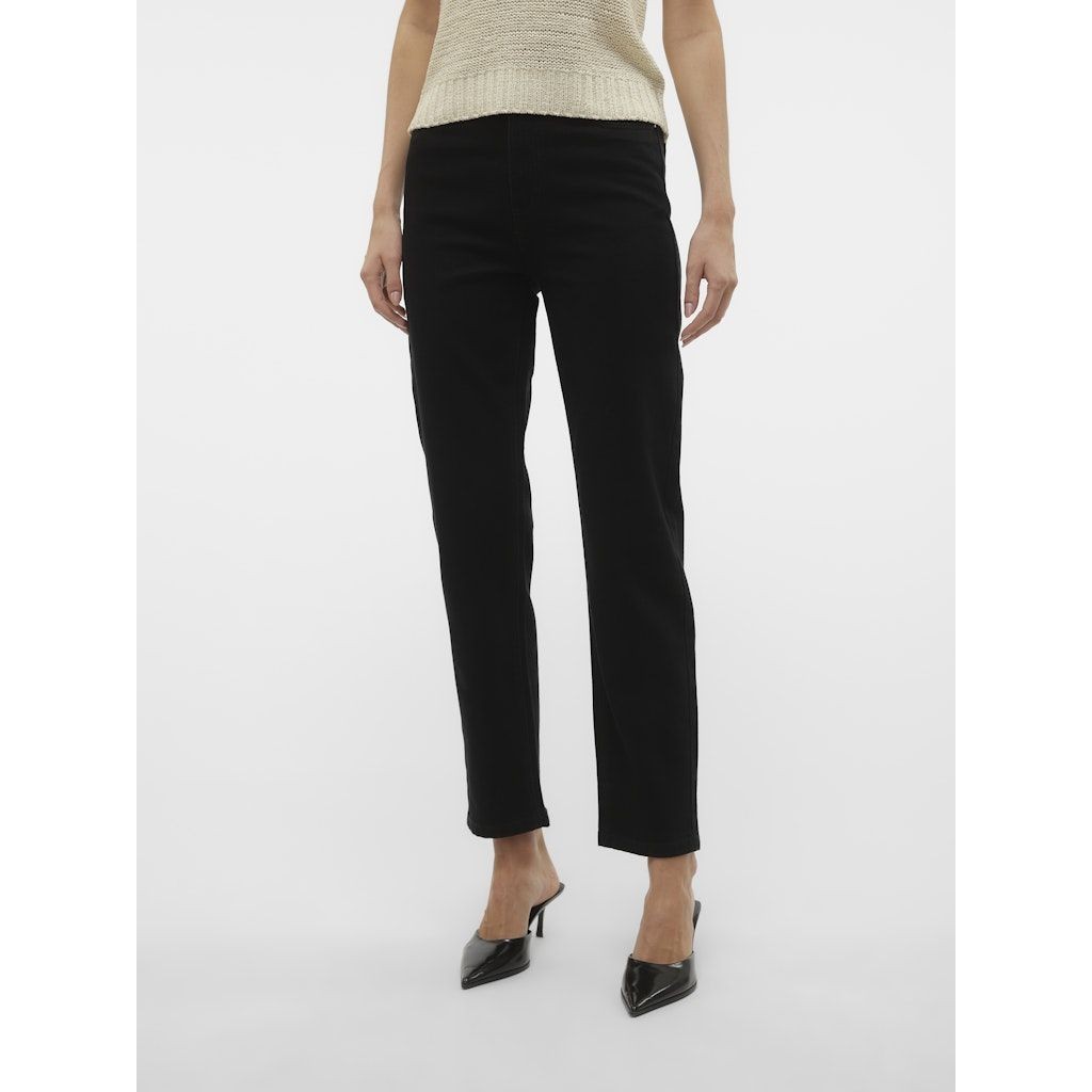 VERO MODA Comfort džinsai moterims, Juoda, VMLINDA HR MOM JEANS 3