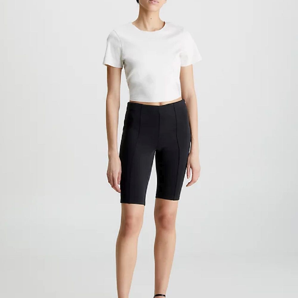 CALVIN KLEIN Šortai moterims, Juoda, Technical knit bike shorts 4