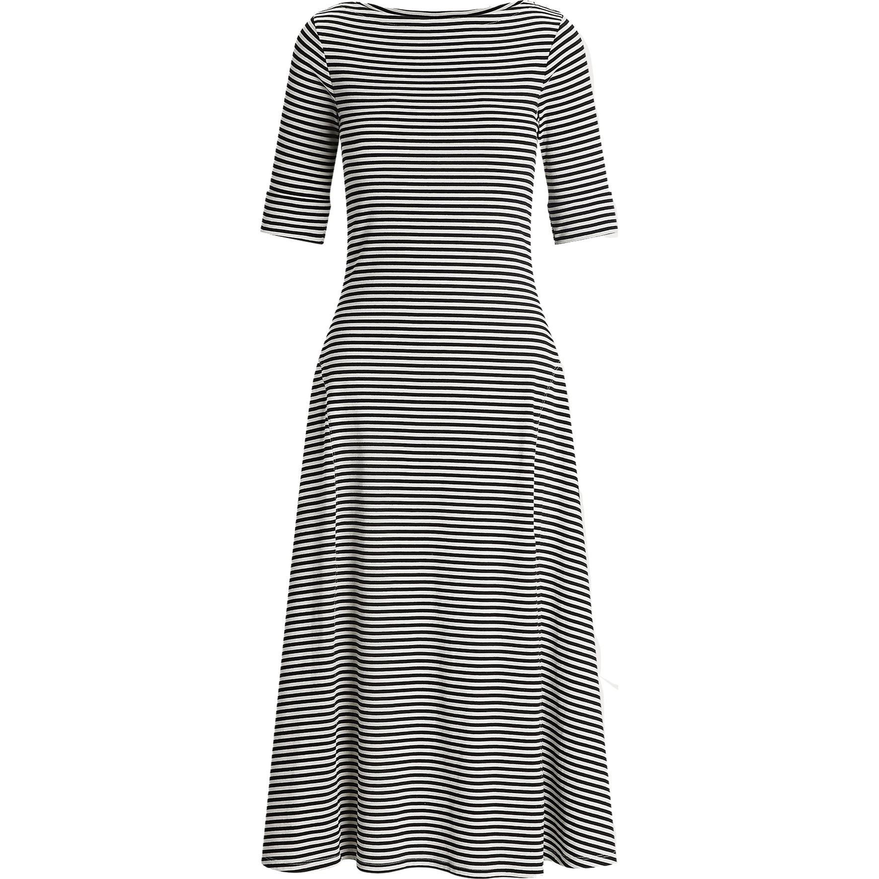 LAUREN RALPH LAUREN Midi suknelė moterims, Juoda, Munzie elbow sleeve day dress