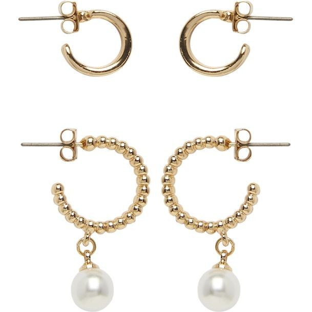 PIECES Auskarai moterims, Geltona, PCMENI 2-PACK EARRING