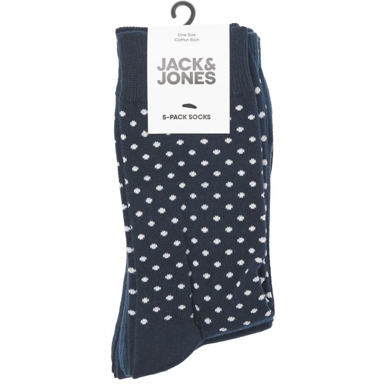 JACK & JONES Kojinės vyrams, Mėlyna, JACVICKY DOT SOCKS 5 5