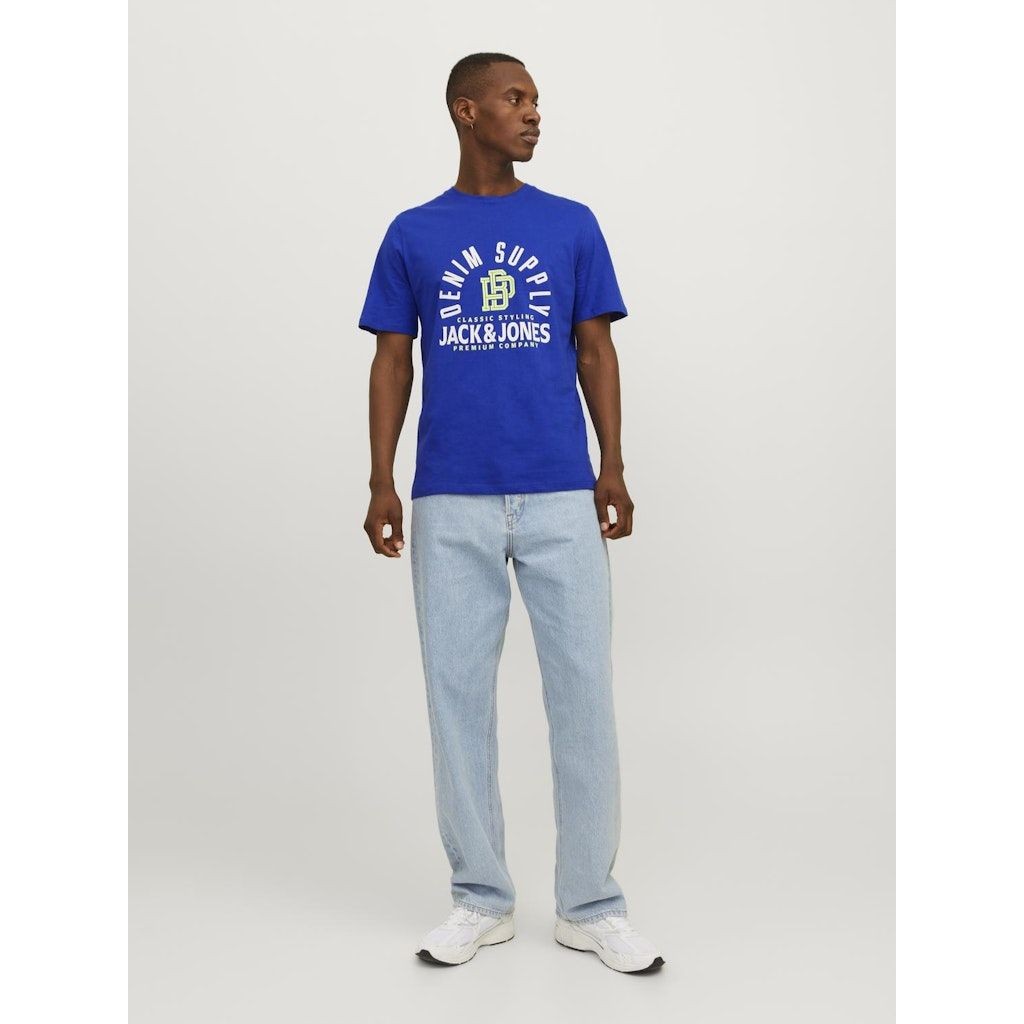 JACK & JONES Marškinėliai vyrams, Mėlyna, JPRSTAR TEE SS CREW 4