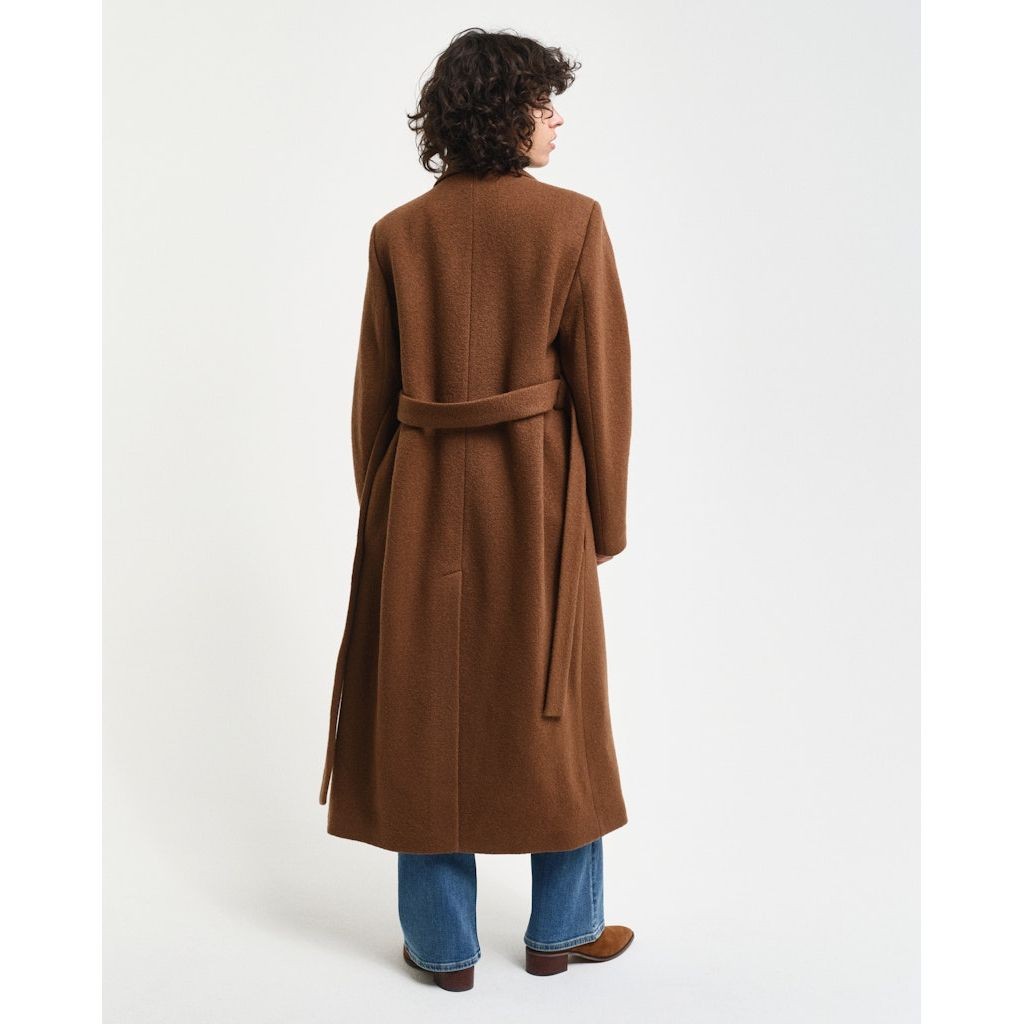 GANT Paltas moterims, Ruda, Textured wrap coat 3