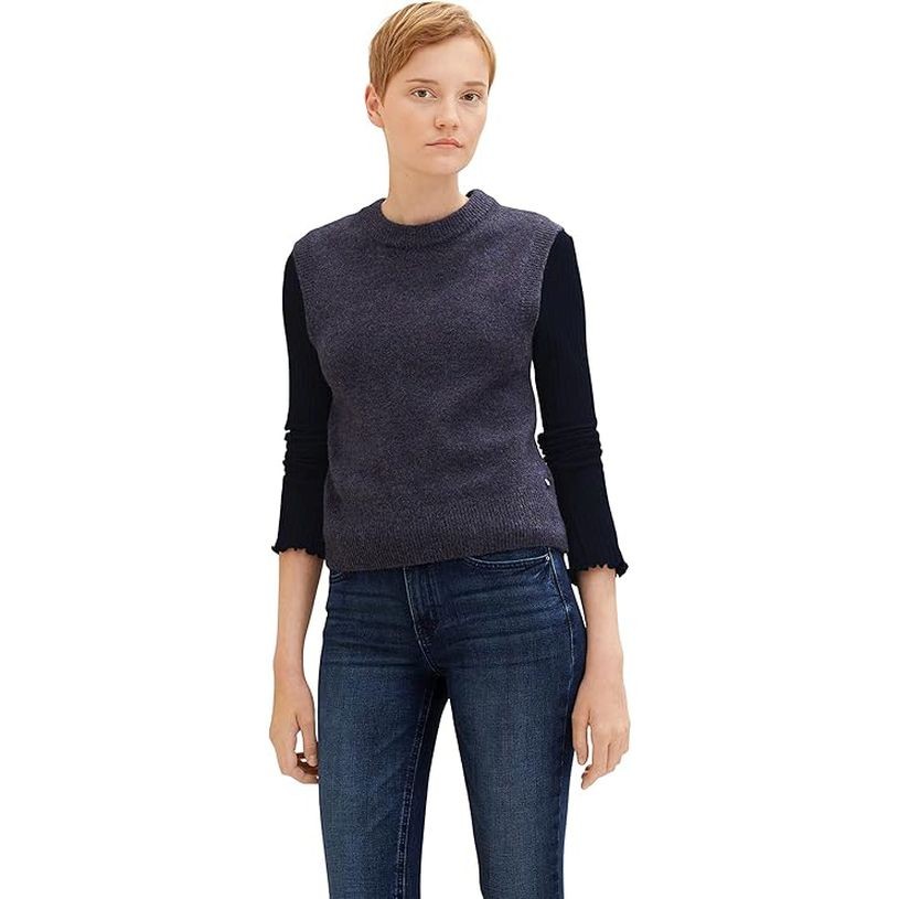 TOM TAILOR Liemenė moterims, Mėlyna, Liemenė 2