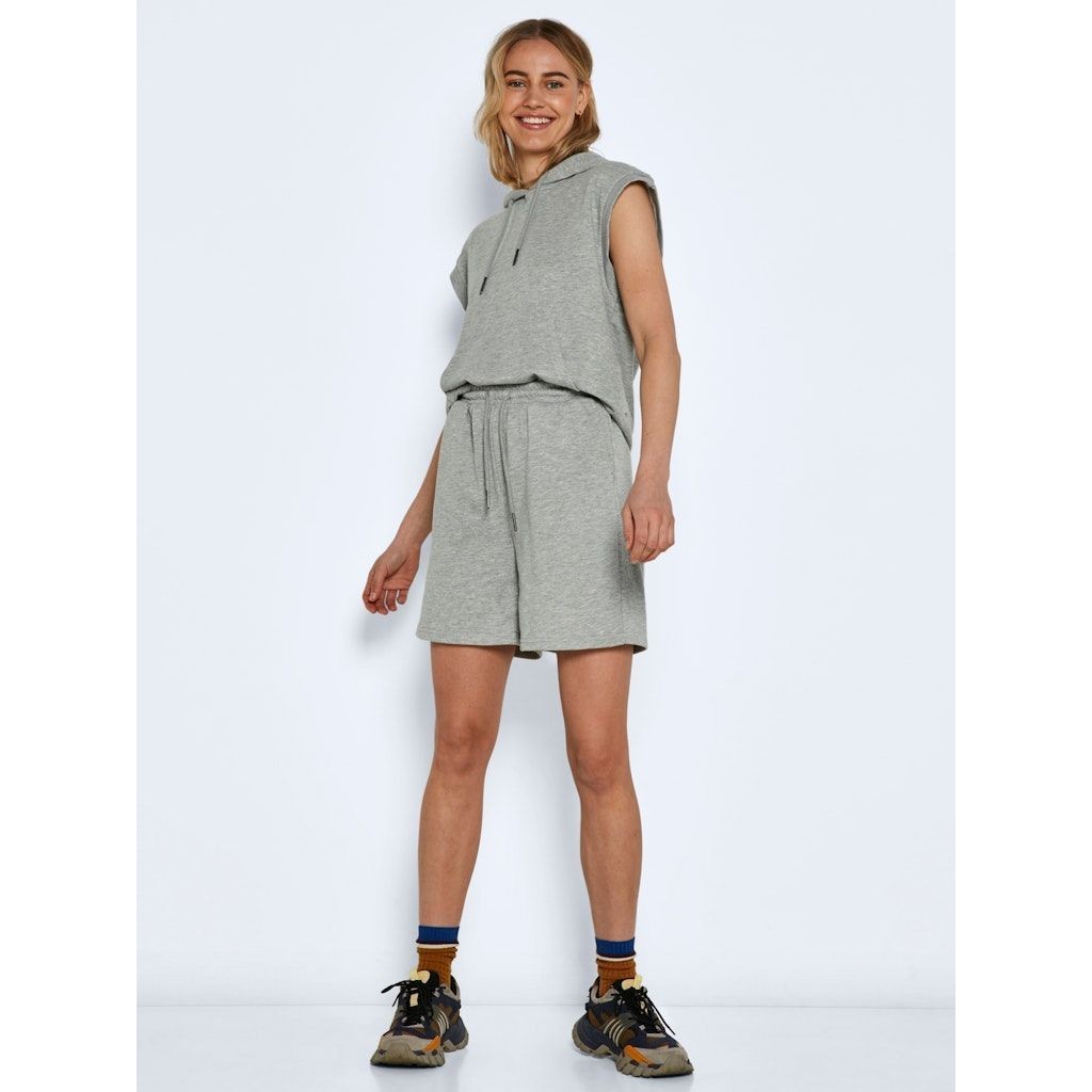 NOISY MAY Mini suknelė moterims, Pilka, NMNORA HW SWEAT SHORT 4