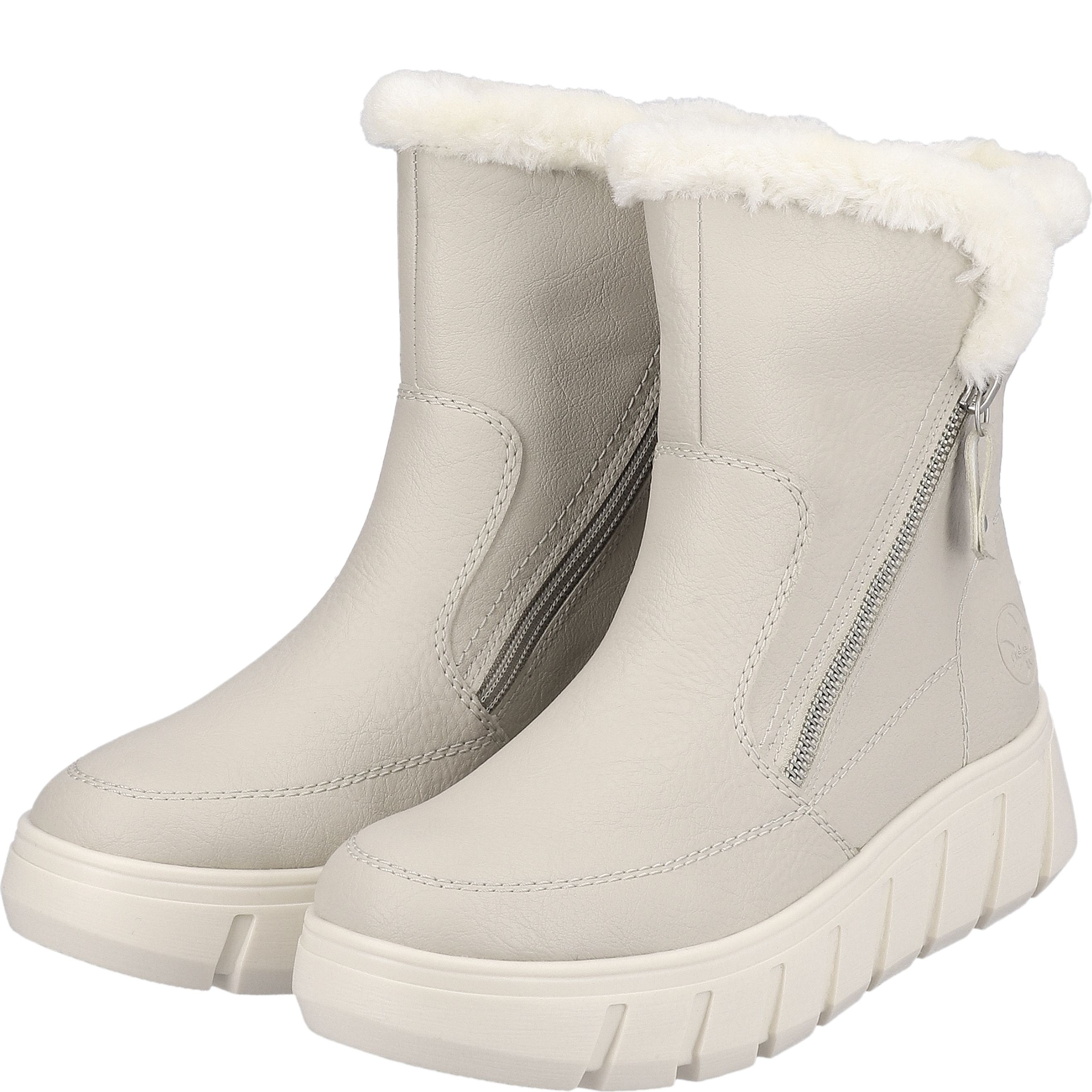 RIEKER Aulinukai moterims, Smėlio, Ladies mid height boots 10