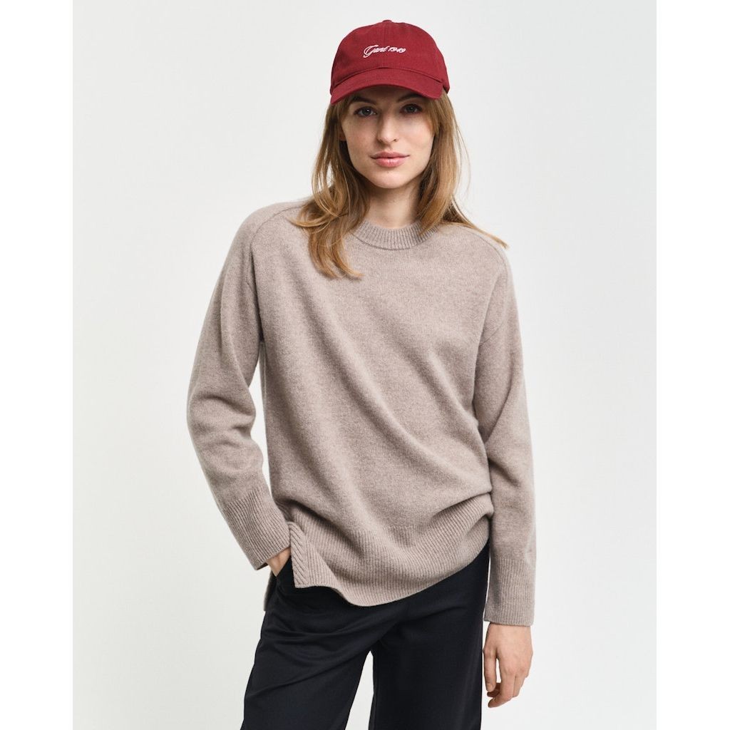 GANT Megztinis moterims, Smėlio, Herringbone detail sweater 2