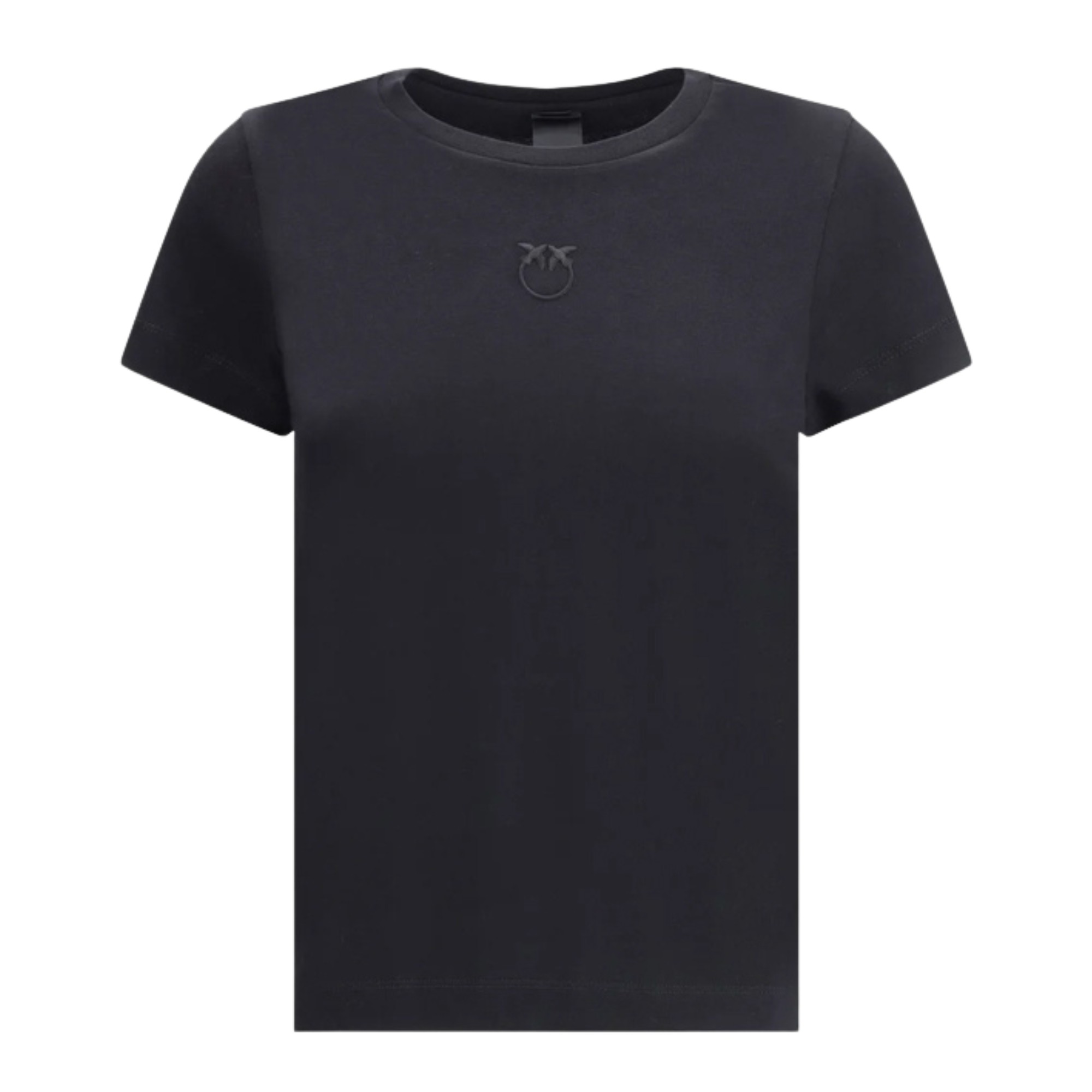 PINKO Marškinėliai trump. rankovėmis moterims, Juoda, Bussolotto t-shirt 1